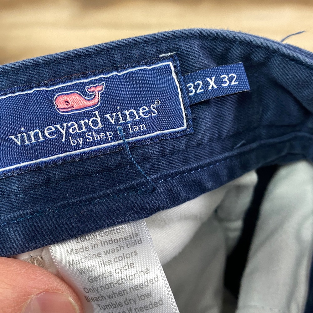 Vineyard Vines Chino Pants Mens 32x32 Straight Leg Navy Blue Modern Classic Prep - Picture 2 of 7